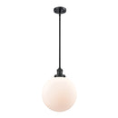 Beacon Mini Pendant shown in the Matte Black finish with a Matte White shade