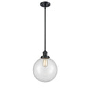 Beacon Mini Pendant shown in the Matte Black finish with a Clear shade