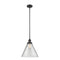 Cone Mini Pendant shown in the Matte Black finish with a Clear shade