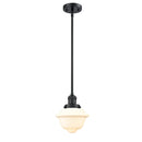 Oxford Mini Pendant shown in the Matte Black finish with a Matte White shade