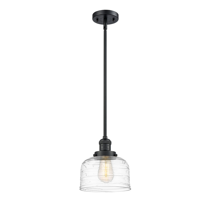 Innovations Lighting Large Bell 1 Light Mini Pendant part of the Franklin Restoration Collection 201S-BK-G713