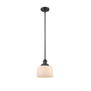 Bell Mini Pendant shown in the Matte Black finish with a Matte White shade