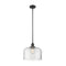 Bell Mini Pendant shown in the Matte Black finish with a Clear shade