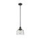 Bell Mini Pendant shown in the Matte Black finish with a Seedy shade