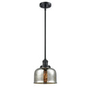 Bell Mini Pendant shown in the Matte Black finish with a Silver Plated Mercury shade