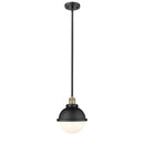 Hampden Mini Pendant shown in the Matte Black finish with a Matte White shade