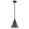 Appalachian Mini Pendant shown in the Matte Black finish with a Matte Black shade