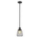 Chatham Mini Pendant shown in the Oil Rubbed Bronze finish with a Clear shade