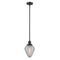 Geneseo Mini Pendant shown in the Oil Rubbed Bronze finish with a Clear Crackled shade