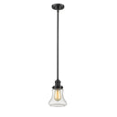 Bellmont Mini Pendant shown in the Oil Rubbed Bronze finish with a Clear shade