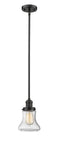 Innovations Lighting Bellmont 1-100 watt 6.5 inch Oil Rubbed Bronze Mini Pendant with Seedy glass and Solid Brass Hang Straight Swivel 201SOBG194