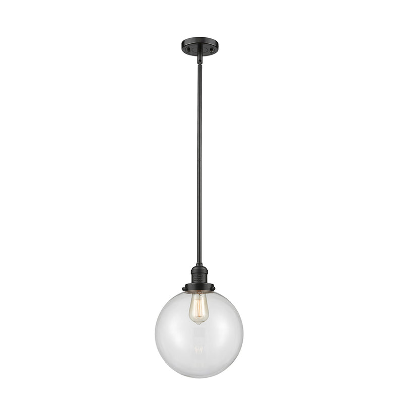 Beacon Mini Pendant shown in the Oil Rubbed Bronze finish with a Clear shade