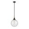 Beacon Mini Pendant shown in the Oil Rubbed Bronze finish with a Seedy shade