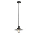 Halophane Mini Pendant shown in the Oil Rubbed Bronze finish with a Clear Halophane shade