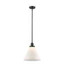 Cone Mini Pendant shown in the Oil Rubbed Bronze finish with a Matte White shade