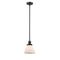 Cone Mini Pendant shown in the Oil Rubbed Bronze finish with a Matte White shade