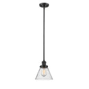 Cone Mini Pendant shown in the Oil Rubbed Bronze finish with a Seedy shade