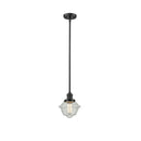 Oxford Mini Pendant shown in the Oil Rubbed Bronze finish with a Seedy shade