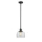 Bell Mini Pendant shown in the Oil Rubbed Bronze finish with a Clear shade