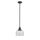 Bell Mini Pendant shown in the Oil Rubbed Bronze finish with a Clear shade