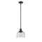 Bell Mini Pendant shown in the Oil Rubbed Bronze finish with a Seedy shade