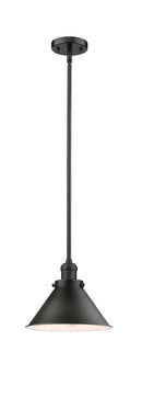 Innovations Lighting Briarcliff 1-100 watt 10 inch Oil Rubbed Bronze Mini Pendant with Oil Rubbed Bronze Briarcliff shades and Solid Brass Hang Straight Swivel 201SOBM10OB