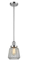 Innovations Lighting Chatham 1-100 watt 6 inch Polished Chrome Mini Pendant with Clear Fluted glass and Solid Brass Hang Straight Swivel 201SPCG142