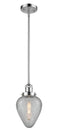 Innovations Lighting Geneseo 1-100 watt 6.5 inch Polished Chrome Mini Pendant with Clear Crackle glass and Solid Brass Hang Straight Swivel 201SPCG165