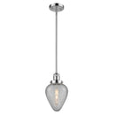 Geneseo Mini Pendant shown in the Polished Chrome finish with a Clear Crackled shade