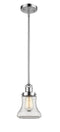 Innovations Lighting Bellmont 1-100 watt 6.5 inch Polished Chrome Mini Pendant with Clear glass and Solid Brass Hang Straight Swivel 201SPCG192