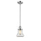 Bellmont Mini Pendant shown in the Polished Chrome finish with a Clear shade