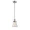 Bellmont Mini Pendant shown in the Polished Chrome finish with a Seedy shade