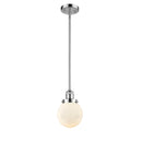 Beacon Mini Pendant shown in the Polished Chrome finish with a Matte White shade