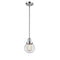 Beacon Mini Pendant shown in the Polished Chrome finish with a Clear shade