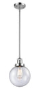 Innovations Lighting Beacon 1-100 watt 8 inch Polished Chrome Mini Pendant with Seedy glass and Solid Brass Hang Straight Swivel 201SPCG2048