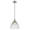 Seneca Falls Mini Pendant shown in the Polished Chrome finish with a Clear Halophane shade