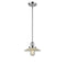 Halophane Mini Pendant shown in the Polished Chrome finish with a Clear Halophane shade