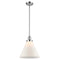 Cone Mini Pendant shown in the Polished Chrome finish with a Matte White shade