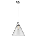 Cone Mini Pendant shown in the Polished Chrome finish with a Clear shade