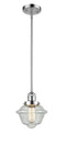 Innovations Lighting Small Oxford 1-100 watt 8 inch Polished Chrome Mini Pendant with Seedy glass and Solid Brass Hang Straight Swivel 201SPCG534