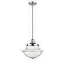 Oxford Mini Pendant shown in the Polished Chrome finish with a Seedy shade