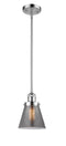 Innovations Lighting Small Cone 1-100 watt 6 inch Polished Chrome Mini Pendant with Smoked glass and Solid Brass Hang Straight Swivel 201SPCG63