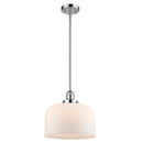 Bell Mini Pendant shown in the Polished Chrome finish with a Matte White shade