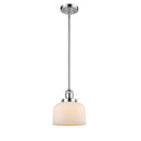 Bell Mini Pendant shown in the Polished Chrome finish with a Matte White shade