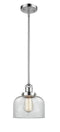 Innovations Lighting Large Bell 1-100 watt 8 inch Polished Chrome Mini Pendant with Clear glass and Solid Brass Hang Straight Swivel 201SPCG72