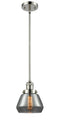 Innovations Lighting Fulton 1-100 watt 7 inch Polished Nickel Mini Pendant with Smoked glass and Solid Brass Hang Straight Swivel 201SPNG173