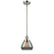 Fulton Mini Pendant shown in the Polished Nickel finish with a Plated Smoke shade