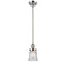 Canton Mini Pendant shown in the Polished Nickel finish with a Seedy shade