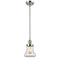 Bellmont Mini Pendant shown in the Polished Nickel finish with a Clear shade