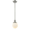 Beacon Mini Pendant shown in the Polished Nickel finish with a Matte White shade